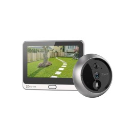 كاميرا جرس الباب الذكية اللاسلكية EZVIZ DP2C المزودة بثقب الباب وشاشة ملونة مقاس 4.3 بوصة EZVIZ DP2C Wire-Free Smart Peephole Doorbell Camera with 4.3-Inch Color Screen