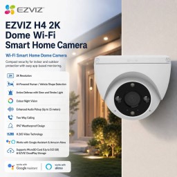 كاميرا المراقبة المنزلية الذكية EZVIZ H4 2K التي تعمل عبر شبكة Wi-Fi EZVIZ H4 2K Smart Home Wi-Fi Security Camera