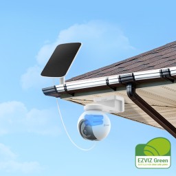 مجموعة كاميرا EZVIZ EB8 Pro 4K القابلة للدوران والإمالة، المزودة بتقنية 4G وواي فاي، والتي تعمل بالبطارية، مع لوحة شمسية EZVIZ EB8 Pro 4K Pan & Tilt 4G & Wi-Fi Battery Camera Kit with Solar Panel