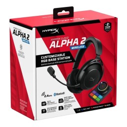 سماعة HyperX Cloud Alpha II لاسلكية للألعاب – أسود 2.4GHz (جديد) HyperX Cloud Alpha II Wireless Gaming Headset – Black 2.4GHz (New)