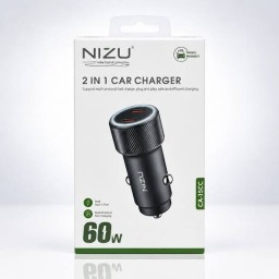 نيزو شاحن سيارة ٦٠ واط منفذين Nizu charger car 60 w 2 port