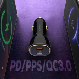 لدينو شاحن سيارة ٦٠ واط منفذين LDNIO Car charger 60w 2 port