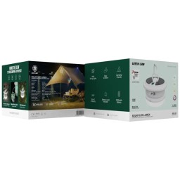 لايت كامبينك جرين لاين لوميكس بالطاقة الشمسية مع حبل إضاءة مدمج Green Lion Solar LED Lumex Camping Light & Built-In 10M String Light