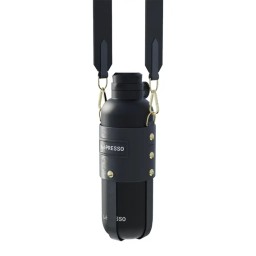 مطارة ماء حافظة للحرارة ليبراسو ثيرماتريل بسعة 650 مل مع حزام جلدي LePresso ThermaTrail 650mL Stainless Steel Thermos Bottle with Crossbody Strap