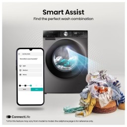 غسالة هايسنس فتحة امامية - 9 كغم - 1400 دورة بالدقيقة - WF3S9043BT - رمادي Washing Machine Hisense 9KG