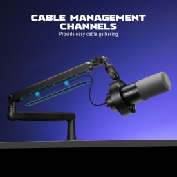 طقم ميكروفون ديناميكي احترافي فاي فاين مع ذراع تثبيت منخفض الارتفاع بمنفذي USB وXLR (طراز Fifine T688) Fifine T688 Dynamic Podcast Microphone Kit with Low-Profile Boom Arm