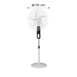 مروحة شحن عامودية حجم "18 مع ريموت تحكم عن بعد Stand Rechargeable Fan
