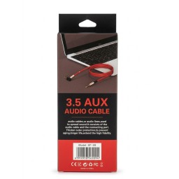 كيبل التوصيل الصوتي الاحترافي AUX عالي النقاء من بيجبرو - Bigpro XF-09 (تصميم مسطح مقاوم للتشابك وطويل العمر) Bigpro XF-09 Professional 3.5mm Stereo AUX Audio Cable - Super Flat, Anti-Knot, High Fidelity Sound Transmission