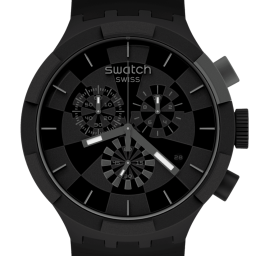 ساعة سواتش Checkpoint Black كرونوغراف Swatch Checkpoint Black Big Bold Chrono