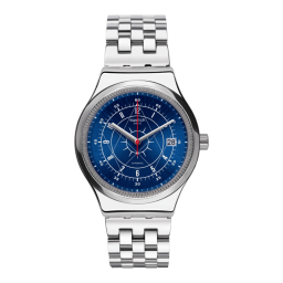 ساعة سواتش SISTEM BOREAL أوتوماتيكية – أزرق وفضي – 42 مم Swatch SISTEM BOREAL Automatic Watch – Blue & Stainless Steel