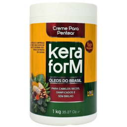 كريم تصفيف وتنعيم الشعر بالزيوت البرازيلية كيرافورم للتغذية والتحكم بالتطاير KeraForm Brazilian Oils Leave-In Combing Cream