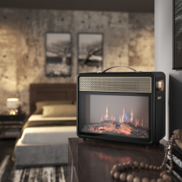 مودكس FHR5000 سخان لهب كهربائي - تصميم ريترو LED بقوة 1800 واط Modex FHR5000 Flame Heater - Retro-Style LED Flame 1800W