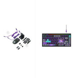 Bloody AT75 Alpha (Cypher Ghost) + ماوس بلودي  R73 Ultra DUO-Cypher Ghost dual mode ابيض Bloody AT75 Alpha (Cypher Ghost) + Bloody R73 Ultra DUO-Cypher Ghost dual mode wireless gaming mouse