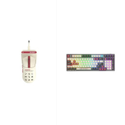 Bloody WS98 Dual-Core 2.4G Wireless , Bluetooth v5.1 , USB wired connection Mechanical Keyboard Pixels Red + Bloody R72 Ultra Duo Pixels Red dual mode wireless gaming mouse Bloody WS98 Dual-Core 2.4G Wireless , Bluetooth v5.1 , USB wired connection Mechan