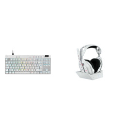 ASTRO A50 X LIGHTSPEED Wireless Gaming Headset and Base Station with PLAYSYNC + لوجتك جي برو تي كي ال ASTRO A50 X LIGHTSPEED Wireless Gaming Headset and Base Station with PLAYSYNC + Logitech G PRO X TKL RAPID White Wired