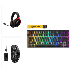 ATTACK SHARK R82 HE Rapid Trigger Black line Keyboard Magnetic + باقة (3 منتجات) ATTACK SHARK R82 HE Rapid Trigger Black line Keyboard Magnetic + Bundle (3 items)