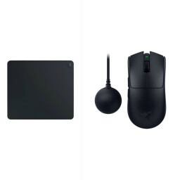 Razer Viper V4 Pro Ultra-lightweight Wireless Symmetrical Gaming Mouse - Black + RAZER ATLAS Tempered Glass Mouse Mat - Black Razer Viper V4 Pro Ultra-lightweight Wireless Symmetrical Gaming Mouse - Black + RAZER ATLAS Tempered Glass Mouse Mat - Black