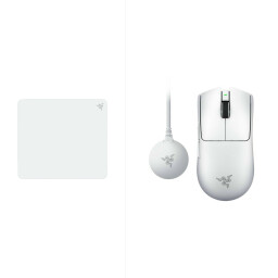 Razer Viper V4 Pro Ultra-lightweight Wireless Symmetrical Gaming Mouse - White + RAZER ATLAS Tempered Glass Mouse Mat - White Razer Viper V4 Pro Ultra-lightweight Wireless Symmetrical Gaming Mouse - White + RAZER ATLAS Tempered Glass Mouse Mat - White