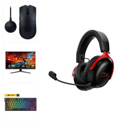 HyperX Cloud III S Wireless Gaming Headset - (Red-Black) + باقة (4 منتجات) HyperX Cloud III S Wireless Gaming Headset - (Red-Black) + Bundle (4 items)