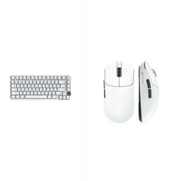 اتاك شارك X8 SE + ATTACK SHARK X820Ultra Tri-mode Gasket Mechanical Keyboard - White Contours ATTACKSHARK X8 SE + ATTACK SHARK X820Ultra Tri-mode Gasket Mechanical Keyboard - White Contours