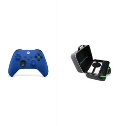 حقيبة تخزين دوبي لسلسلة X S/X + يد تحكم إكس بوكس اللاسلكية - شوك أزرق Dobe Storage Case For X-series S/X + Xbox Wireless Controller Shock Blue for series X|S Xbox One windows 10 android IOS