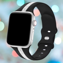 سوار سيليكون لساعة ابل واتش Double Colors Silicone Sports Apple Watch Band 44/45/46/49mm