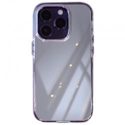 كفر هاتف لأجهزة الآيفون Gorgeous Mirror Phone Case with Colorful Frame and Camera Lens