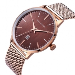 Mf0115 Mesh Steel Band Men's Watch ساعة رجالية