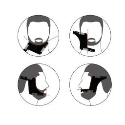 مشط و قالب تحديد اللحية للرجال Beard Shaping Template And Beard Comb 