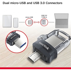 SanDisk OTG Ultra Dual Drive micro-USB and USB Flash Drive 128GB ذاكرة فلاش بمنفذ مزدوج