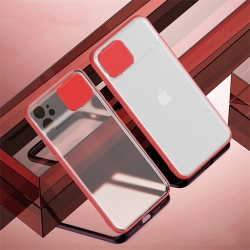 Luxury Slide Camera Lens Protection Shockproof Silicone Mobile iPhone كفر لأجهزة الآيفون