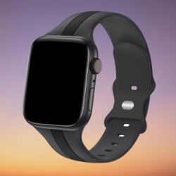 سوار سيليكون لساعة ابل واتش Double Colors Silicone Sports Apple Watch Band 38/40/41/42mm