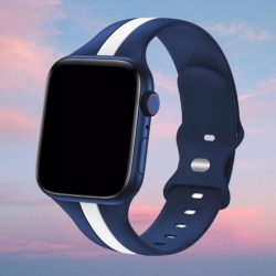 سوار سيليكون لساعة ابل واتش Double Colors Silicone Sports Apple Watch Band 44/45/46/49mm