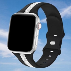 سوار سيليكون لساعة ابل واتش Double Colors Silicone Sports Apple Watch Band 44/45/46/49mm