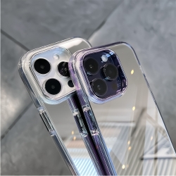 كفر هاتف لأجهزة الآيفون Gorgeous Mirror Phone Case with Colorful Frame and Camera Lens