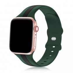 سوار سيليكون لساعة ابل واتش Double Colors Silicone Sports Apple Watch Band 38/40/41/42mm