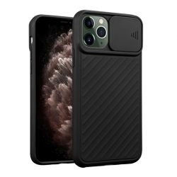 Shockproof Soft Silicone Case With Slide Camera Lens Protection For iPhone كفر سيليكون لأجهزة الآيفون