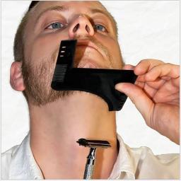 مشط و قالب تحديد اللحية للرجال Beard Shaping Template And Beard Comb 