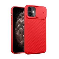 Shockproof Soft Silicone Case With Slide Camera Lens Protection For iPhone كفر سيليكون لأجهزة الآيفون