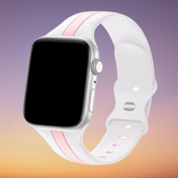 سوار سيليكون لساعة ابل واتش Double Colors Silicone Sports Apple Watch Band 44/45/46/49mm