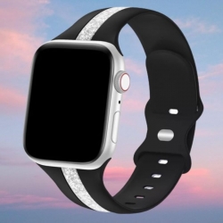 سوار سيليكون لساعة ابل واتش Double Colors Silicone Sports Apple Watch Band 44/45/46/49mm