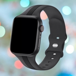 سوار سيليكون لساعة ابل واتش Double Colors Silicone Sports Apple Watch Band 44/45/46/49mm