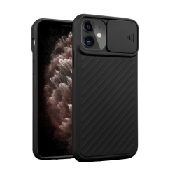Shockproof Soft Silicone Case With Slide Camera Lens Protection For iPhone كفر سيليكون لأجهزة الآيفون