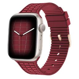 سوار سيليكون رياضي بتصميم جديد لساعة آبل Apple Watch New Design Silicone Band – 38/40/41/42mm