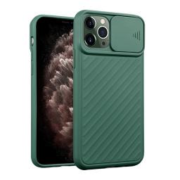 Shockproof Soft Silicone Case With Slide Camera Lens Protection For iPhone كفر سيليكون لأجهزة الآيفون
