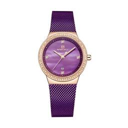 NF5005 Date Function Mesh Analog Women's Watch ساعة نسائية