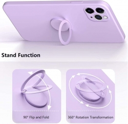 كفر سيليكون لاجهزة ايفون Liquid Silicone Phone Case With Ring Holder ...