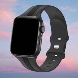 سوار سيليكون لساعة ابل واتش Double Colors Silicone Sports Apple Watch Band 44/45/46/49mm