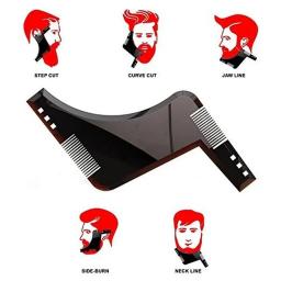 مشط و قالب تحديد اللحية للرجال Beard Shaping Template And Beard Comb 