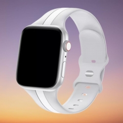 سوار سيليكون لساعة ابل واتش Double Colors Silicone Sports Apple Watch Band 38/40/41/42mm